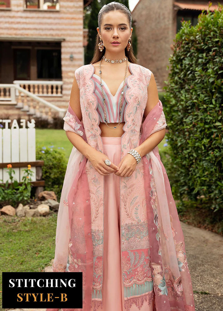 Andaaz by Ramsha Embroidered Lawn Suits Unstitched 3 Piece RSH24AL Z-810 - Luxury Collection