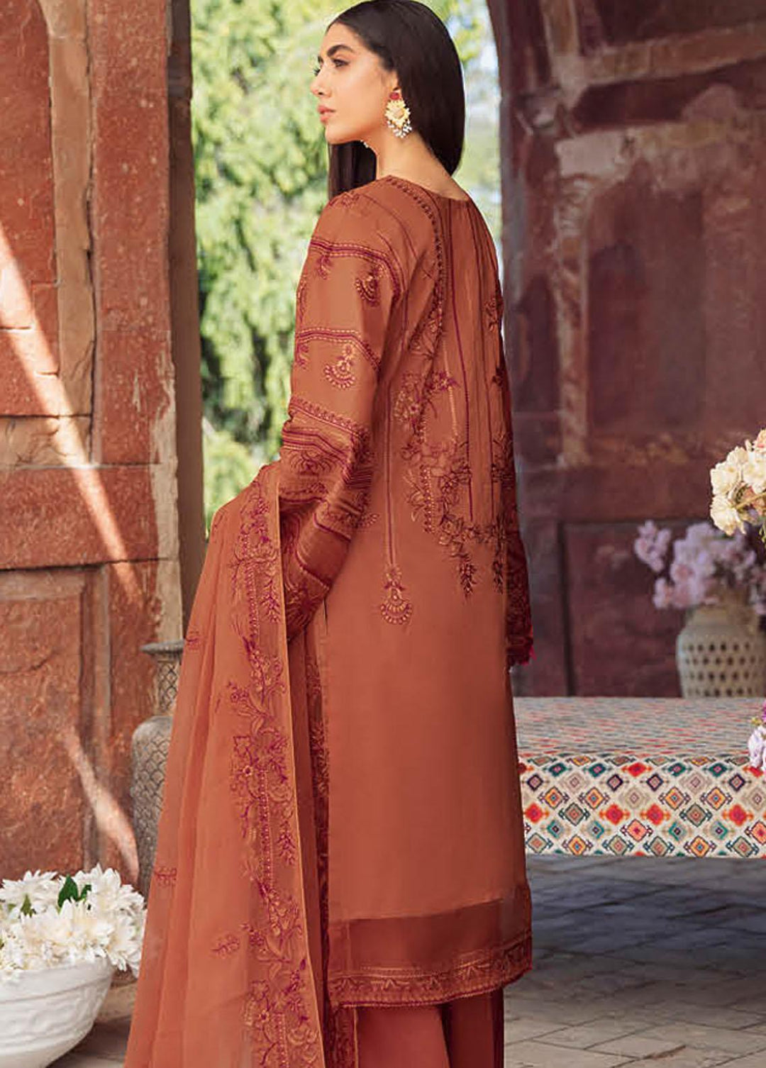 Andaaz by Ramsha Embroidered Lawn Suits Unstitched 3 Piece RSH22-A2 Z-201 - Luxury Collection