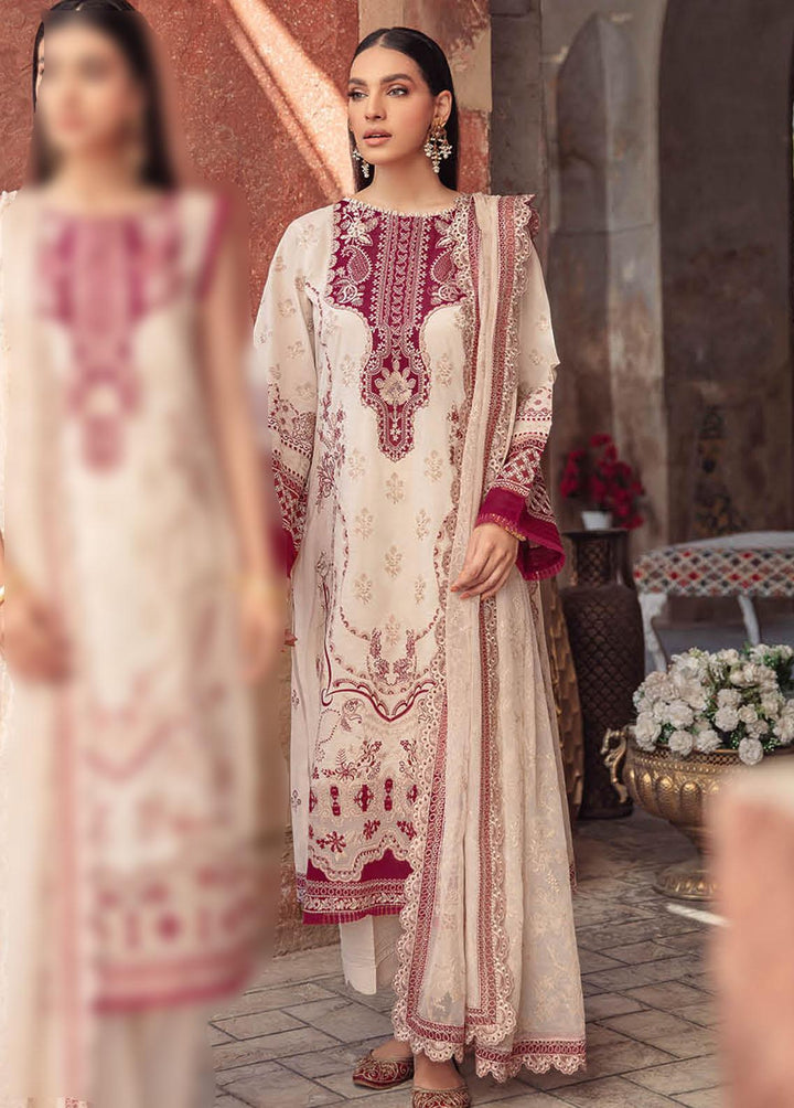 Andaaz by Ramsha Embroidered Lawn Suits Unstitched 3 Piece RSH22-A2 Z-202 - Luxury Collection