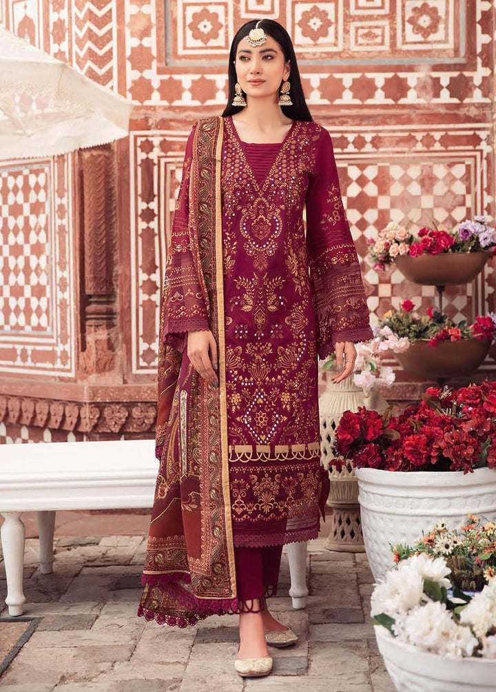 Andaaz by Ramsha Embroidered Lawn Suits Unstitched 3 Piece RSH22-A2 Z-203 - Luxury Collection