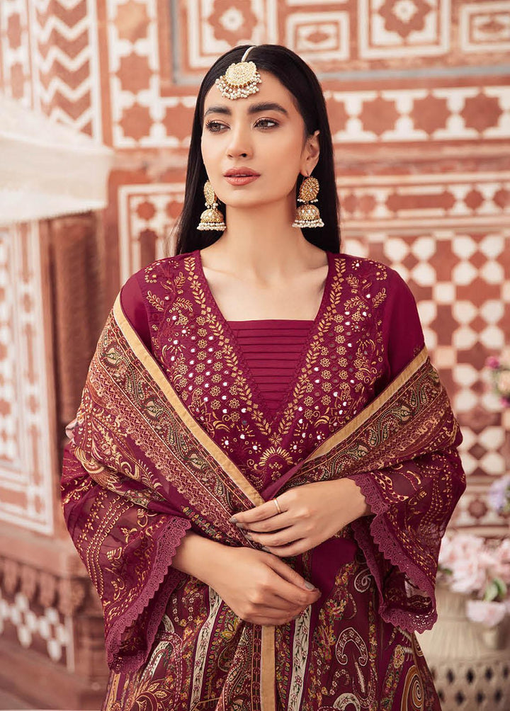 Andaaz by Ramsha Embroidered Lawn Suits Unstitched 3 Piece RSH22-A2 Z-203 - Luxury Collection