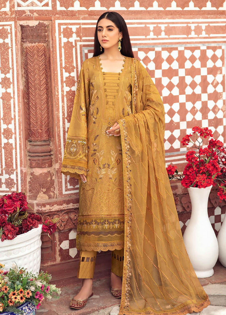 Andaaz by Ramsha Embroidered Lawn Suits Unstitched 3 Piece RSH22-A2 Z-206 - Luxury Collection