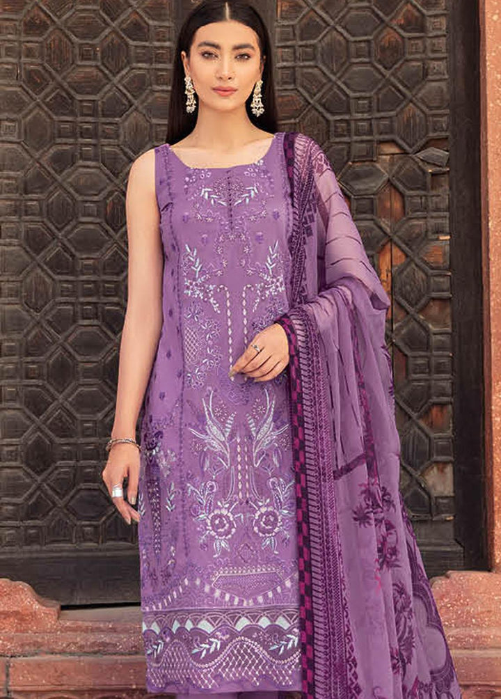 Andaaz by Ramsha Embroidered Lawn Suits Unstitched 3 Piece RSH22-A2 Z-207 - Luxury Collection