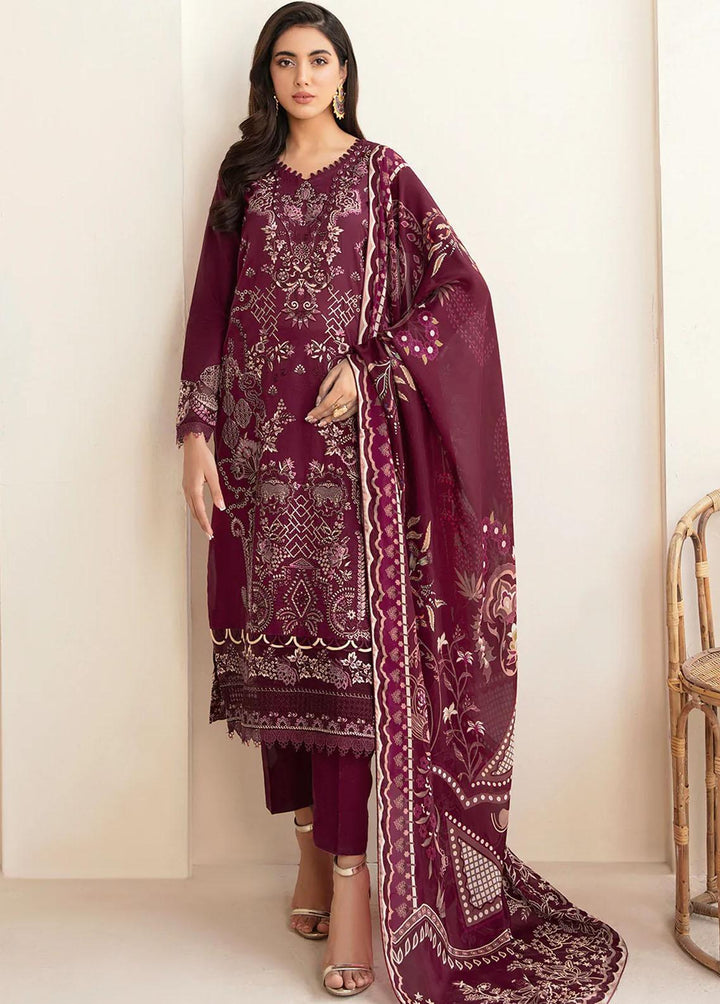 Andaaz by Ramsha Embroidered Lawn Suits Unstitched 3 Piece RSH22-A3 Z-303 - Luxury Collection