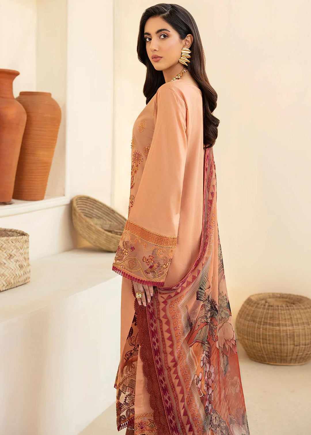 Andaaz by Ramsha Embroidered Lawn Suits Unstitched 3 Piece RSH22-A3 Z-307 - Luxury Collection