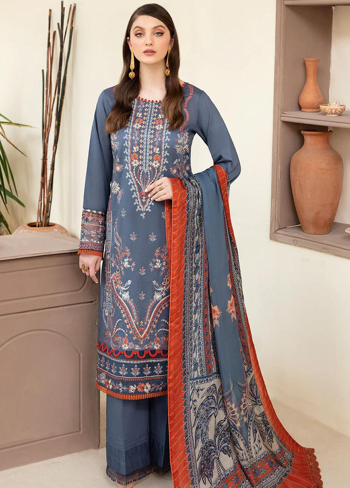 Andaaz by Ramsha Embroidered Lawn Suits Unstitched 3 Piece RSH22-A3 Z-308 - Luxury Collection