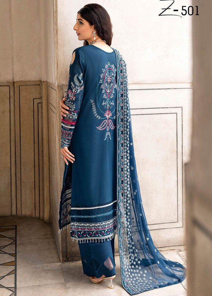 Andaaz by Ramsha Embroidered Lawn Suits Unstitched 3 Piece RSH23-A5 Z-501 - Luxury Collection