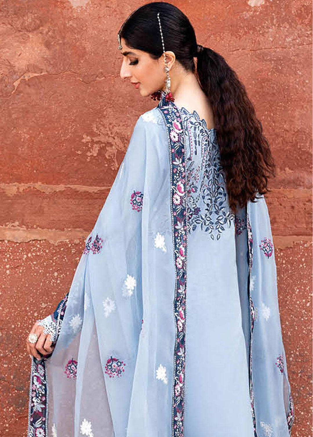 Andaaz by Ramsha Embroidered Lawn Suits Unstitched 3 Piece RSH23-A5 Z-503 - Luxury Collection