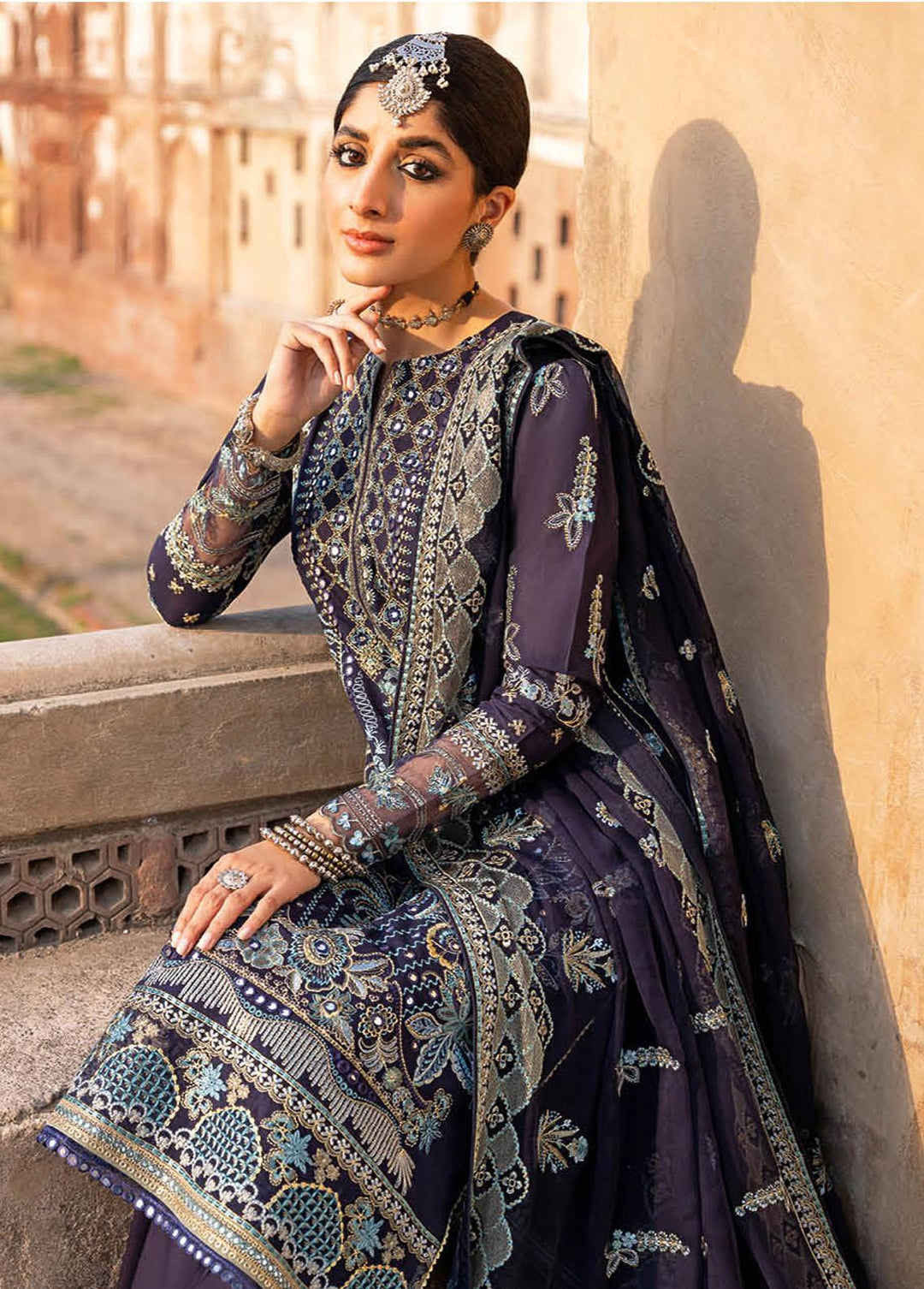 Andaaz by Ramsha Embroidered Lawn Suits Unstitched 3 Piece RSH23-A5 Z-504 - Luxury Collection