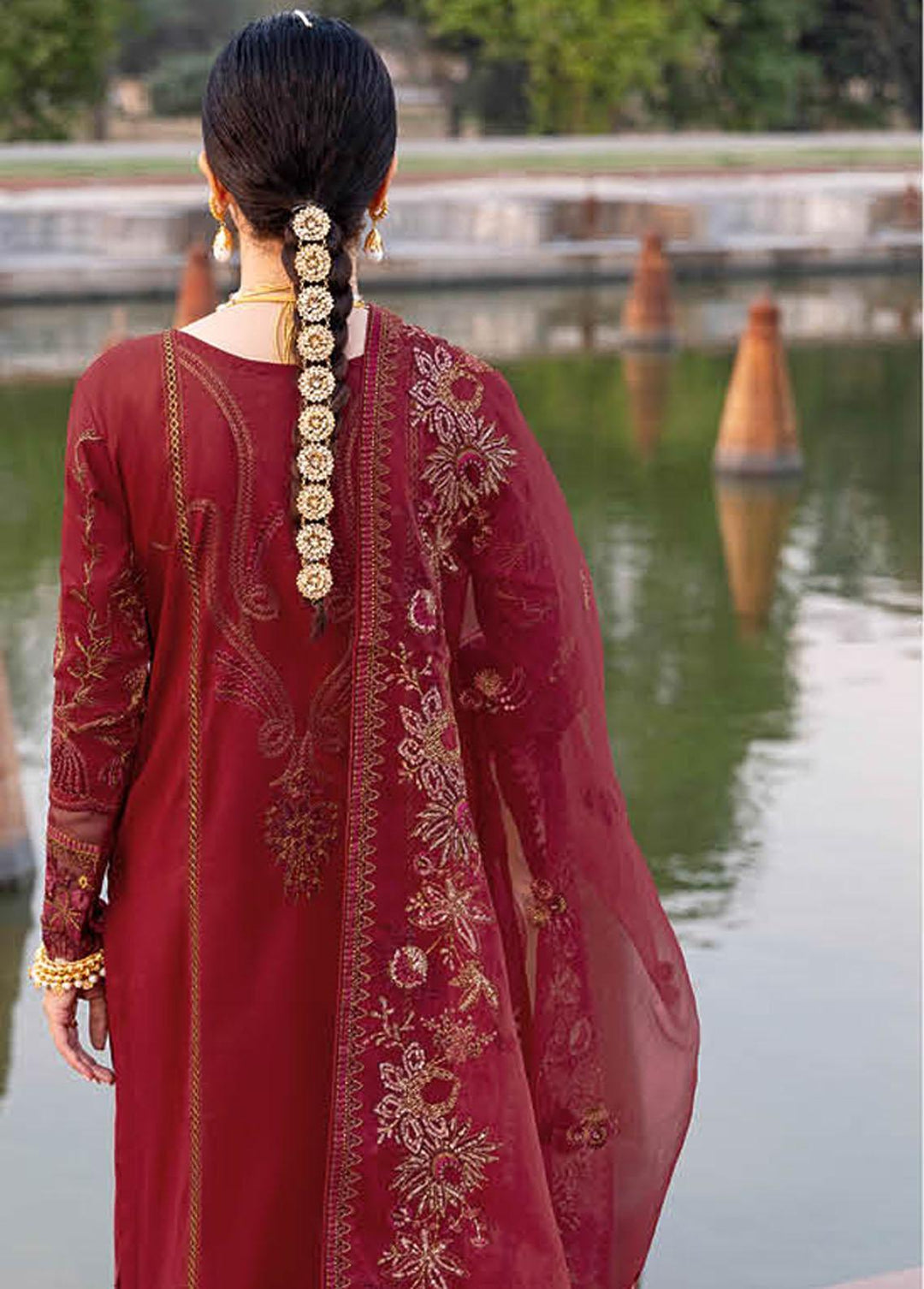 Andaaz by Ramsha Embroidered Lawn Suits Unstitched 3 Piece RSH23-A5 Z-505 - Luxury Collection