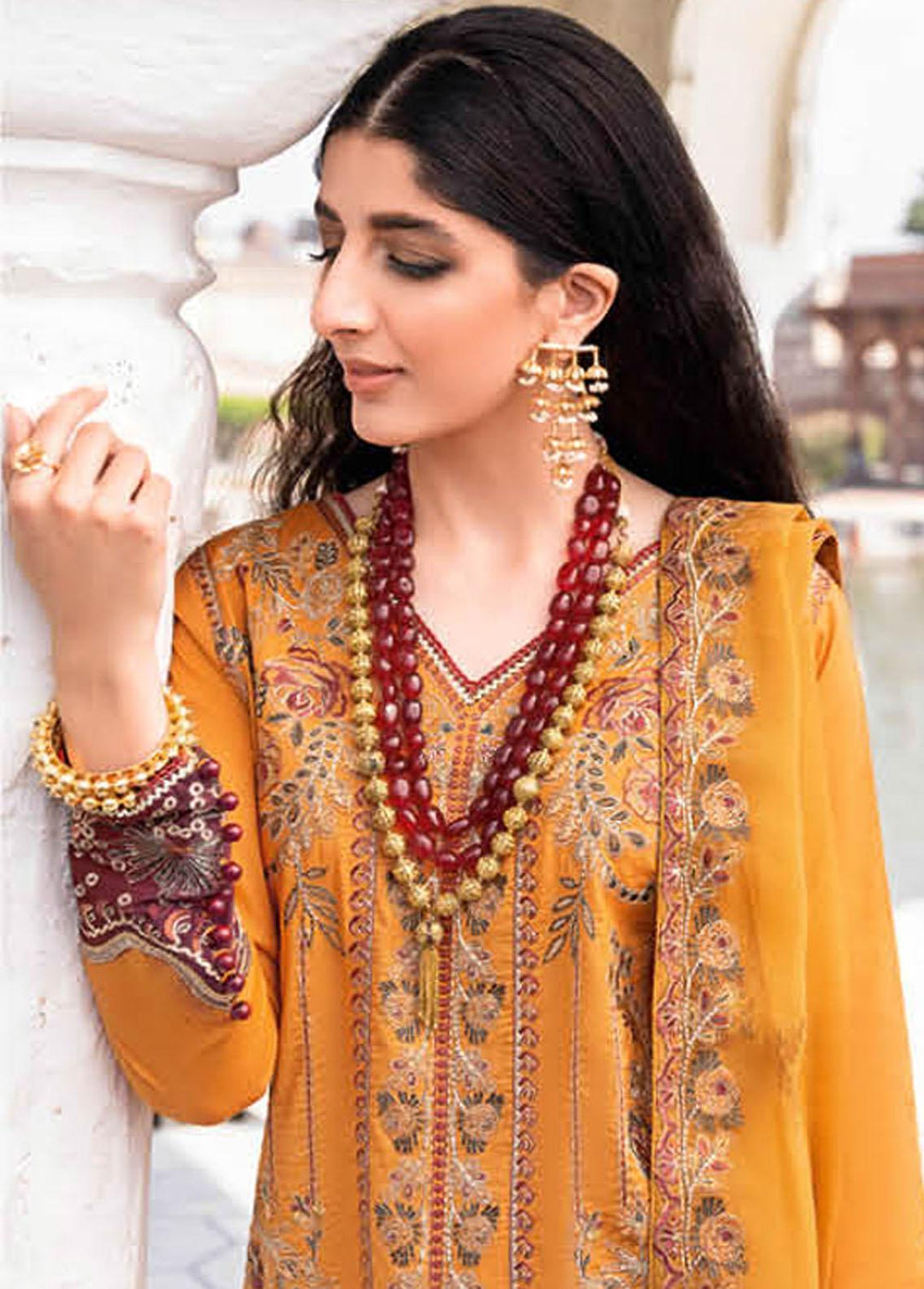 Andaaz by Ramsha Embroidered Lawn Suits Unstitched 3 Piece RSH23-A5 Z-506 - Luxury Collection