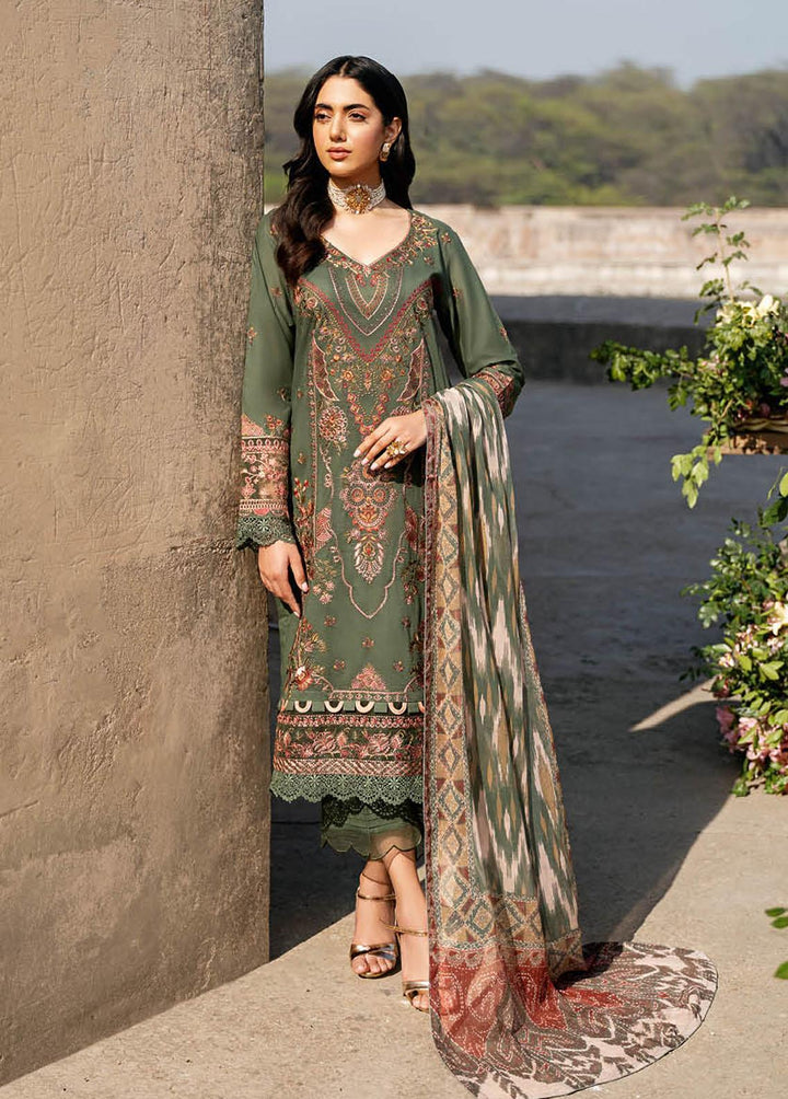 Andaaz By Ramsha Embroidered Lawn Suits Unstitched 3 Piece RSH23-A6 Z-602 - Luxury Collection