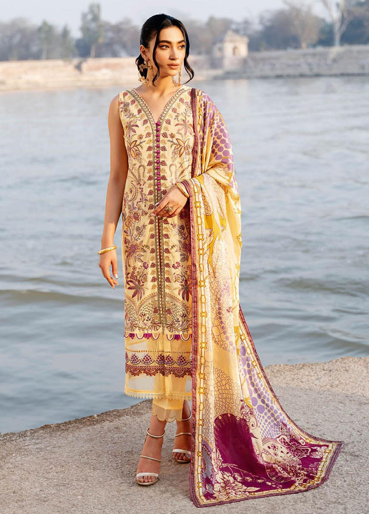Andaaz By Ramsha Embroidered Lawn Suits Unstitched 3 Piece RSH23-A6 Z-605 - Luxury Collection