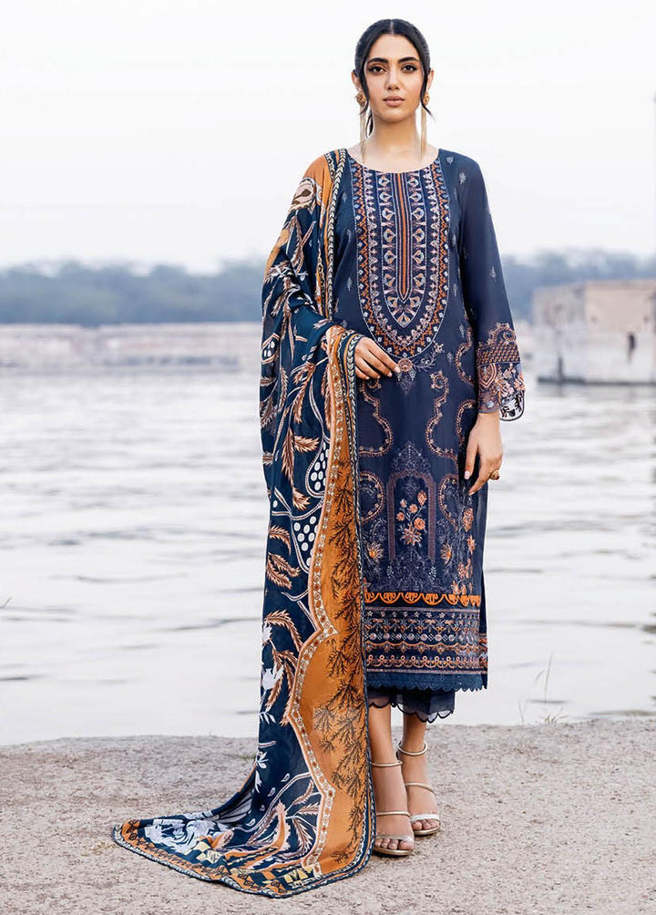 Andaaz By Ramsha Embroidered Lawn Suits Unstitched 3 Piece RSH23-A6 Z-606 - Luxury Collection