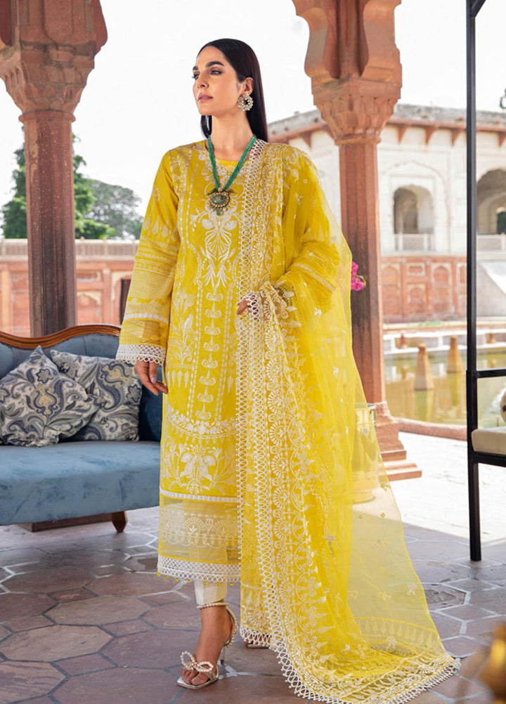 Andaaz by Ramsha Embroidered Lawn Suits Unstitched 3 Piece RSH21A 104 - Luxury Collection