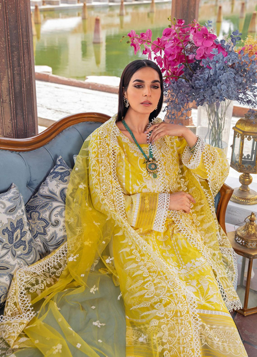 Andaaz by Ramsha Embroidered Lawn Suits Unstitched 3 Piece RSH21A 104 - Luxury Collection