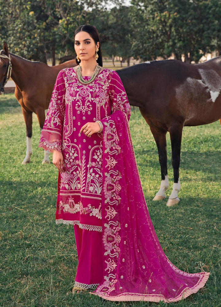 Andaaz by Ramsha Embroidered Lawn Suits Unstitched 3 Piece RSH21A 107 - Luxury Collection