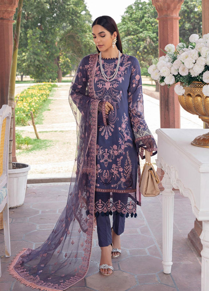 Andaaz by Ramsha Embroidered Lawn Suits Unstitched 3 Piece RSH21A 109 - Luxury Collection