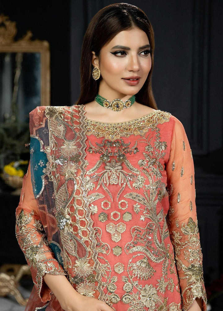 Andaaz-E-Khaas By Imrozia Premium Embroidered Organza Suits Unstitched 3 Piece IMP23AK IB-40 Giaa - Luxury Collection