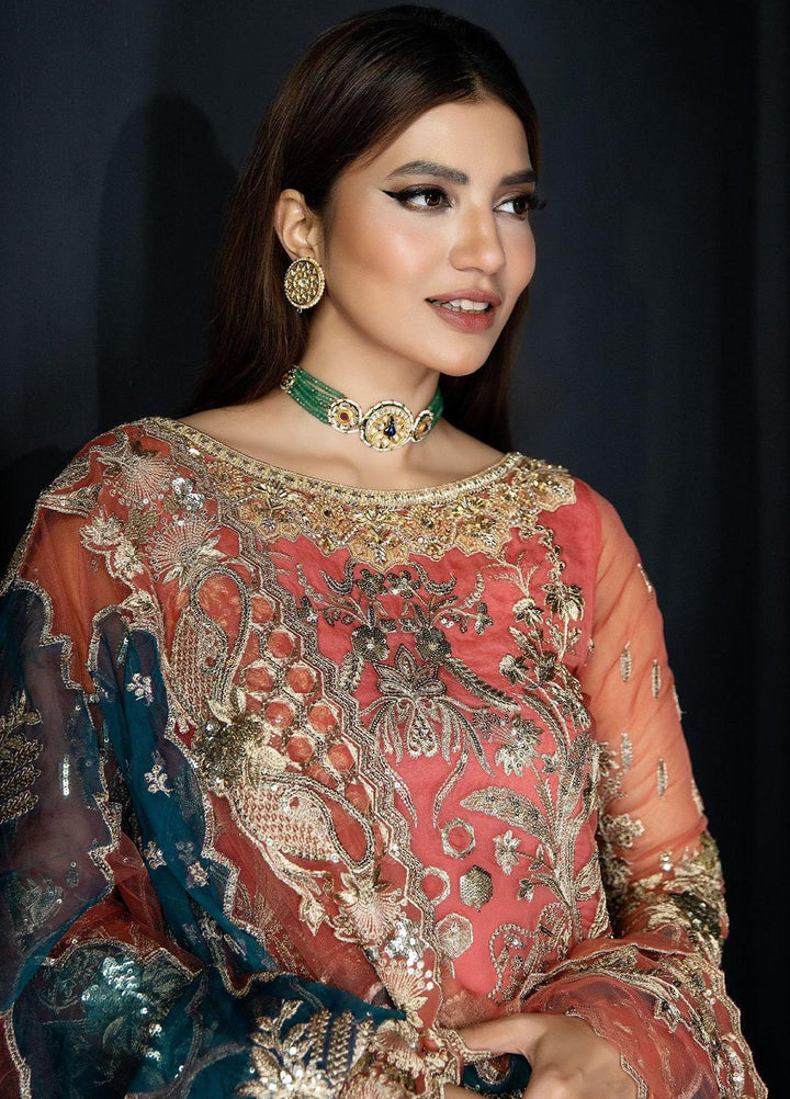Andaaz-E-Khaas By Imrozia Premium Embroidered Organza Suits Unstitched 3 Piece IMP23AK IB-40 Giaa - Luxury Collection