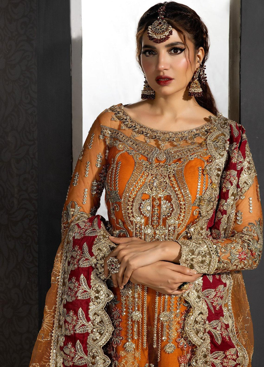 Andaaz-E-Khaas By Imrozia Premium Embroidered Net Suits Unstitched 3 Piece IMP23AK IB-42 Sofi - Luxury Collection