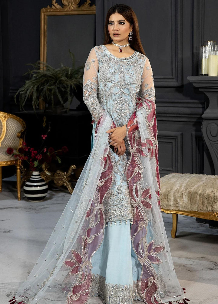 Andaaz-E-Khaas By Imrozia Premium Embroidered Net Suits Unstitched 3 Piece IMP23AK IB-46 Azeen - Luxury Collection