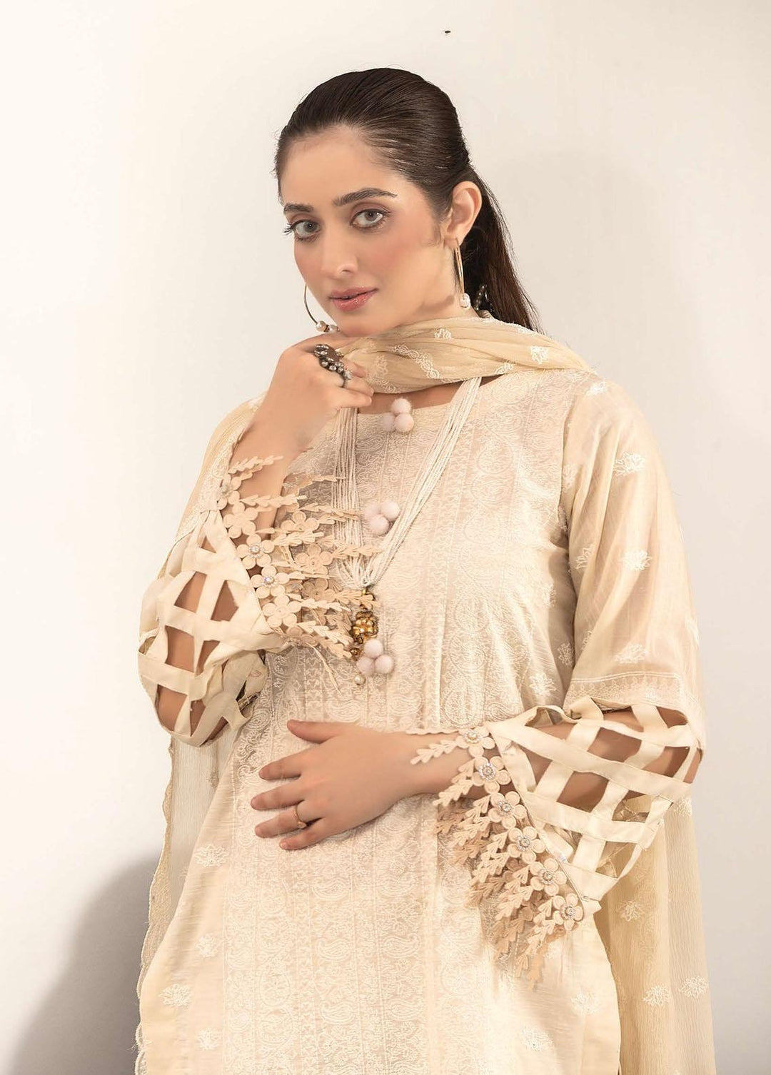 Andaz By Aalaya Embroidered Lawn Suits Unstitched 3 Piece ALY22A D10 - Summer Collection