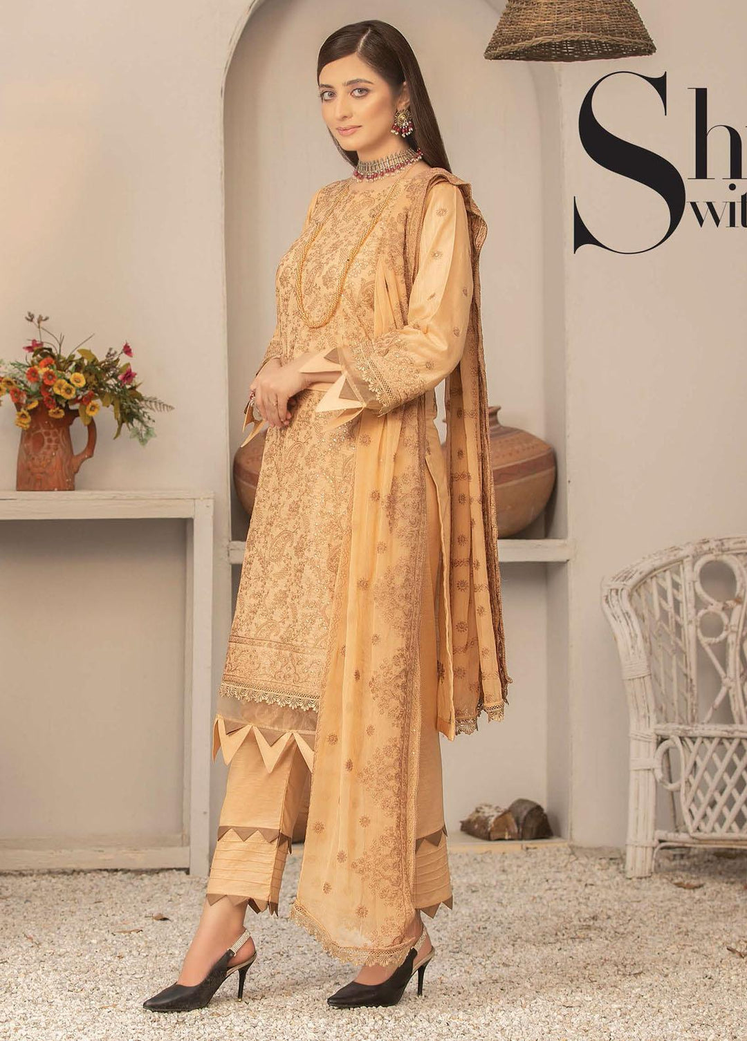 Andaz By Aalaya Embroidered Lawn Suits Unstitched 3 Piece ALY22A D3 - Summer Collection