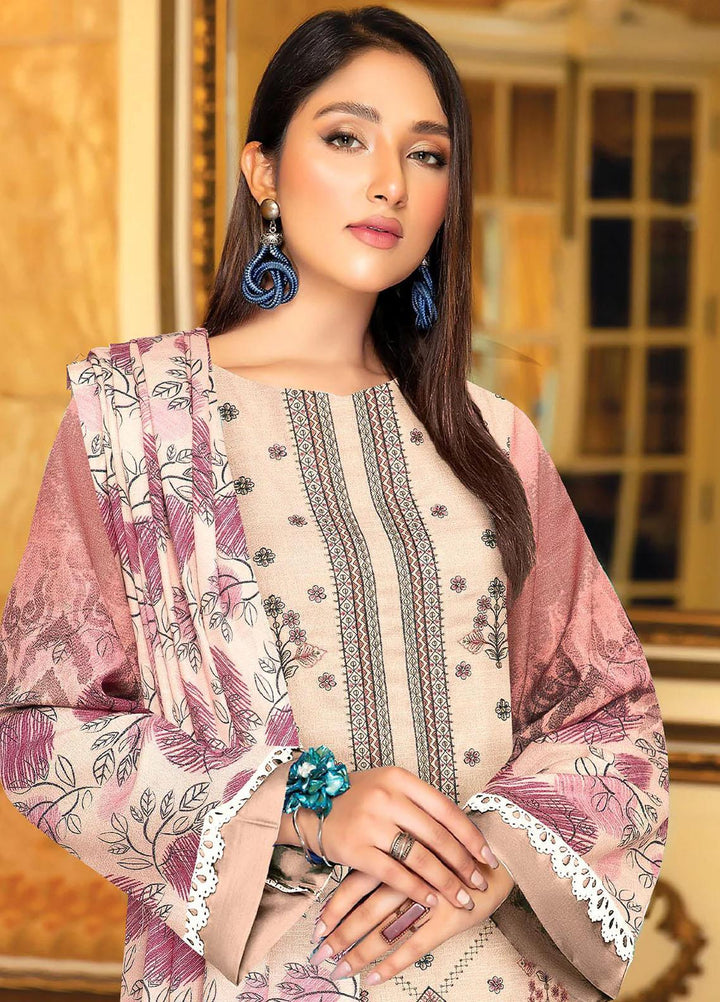 Andaz By Insiya Clothing Embroidered Dhanak Suits Unstitched 3 Piece INS23AZ D-06 - Winter Collection