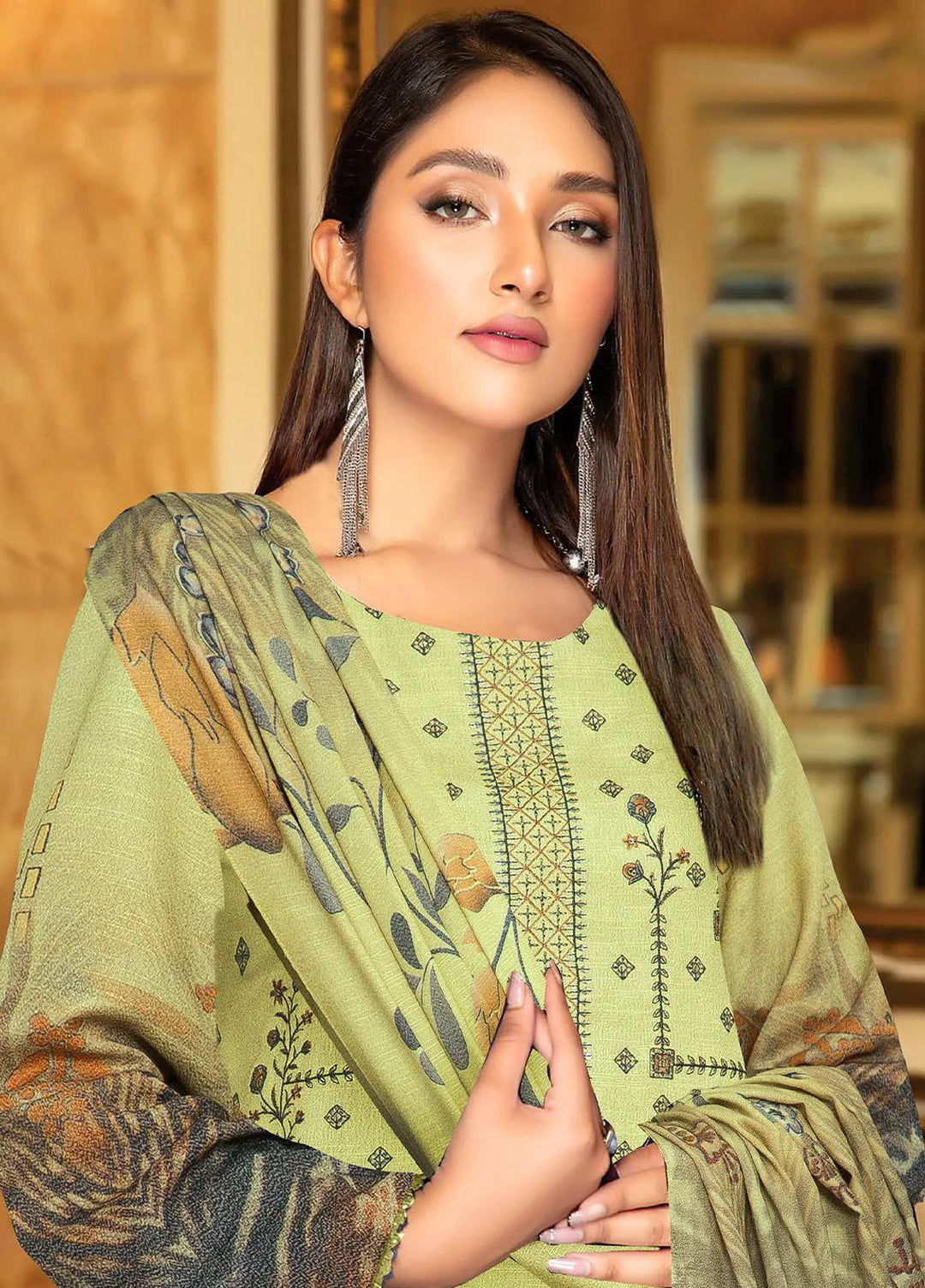 Andaz By Insiya Clothing Embroidered Dhanak Suits Unstitched 3 Piece INS23AZ D-07 - Winter Collection