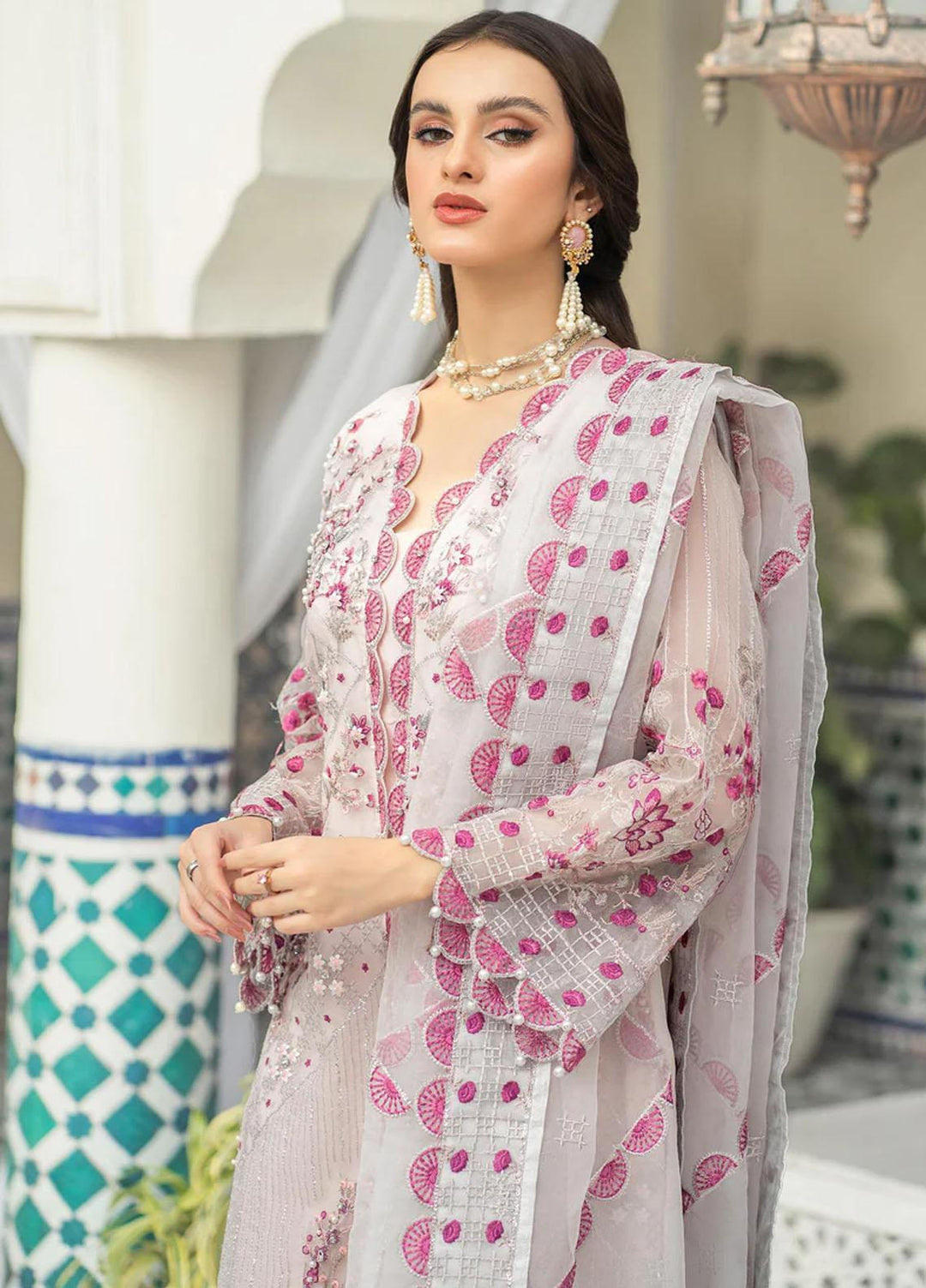 Andaz-e-Khas By Meeral Embroidered Organza Suits Unstitched 3 Piece MRL24AK Dia - Formal Collection