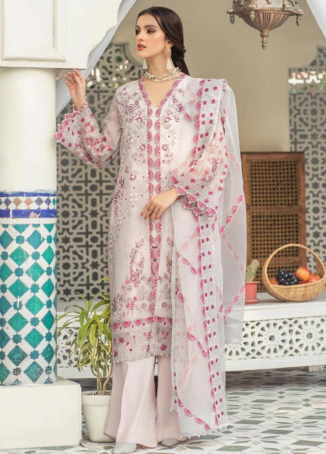Andaz-e-Khas By Meeral Embroidered Organza Suits Unstitched 3 Piece MRL24AK Dia - Formal Collection