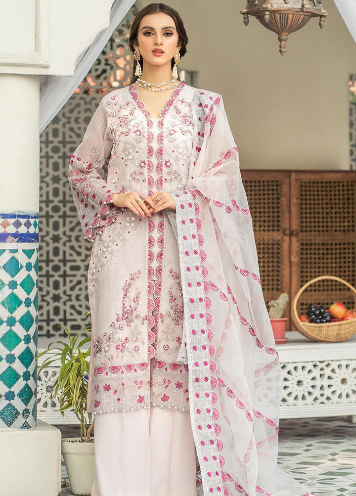Andaz-e-Khas By Resham Ghar Embroidered Organza Suits Unstitched 3 Piece RG22AK DIA - Luxury Collection