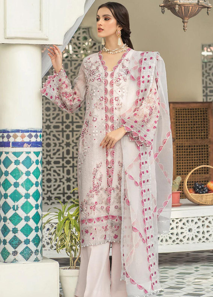 Andaz-e-Khas By Resham Ghar Embroidered Organza Suits Unstitched 3 Piece RG22AK DIA - Luxury Collection