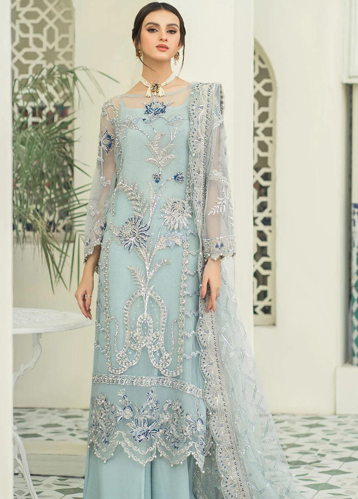 Andaz-e-Khas By Resham Ghar Embroidered Organza Suits Unstitched 3 Piece RG22AK FALAK - Luxury Collection