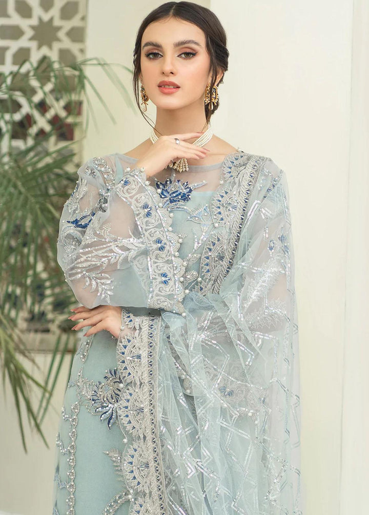 Andaz-e-Khas By Resham Ghar Embroidered Organza Suits Unstitched 3 Piece RG22AK FALAK - Luxury Collection