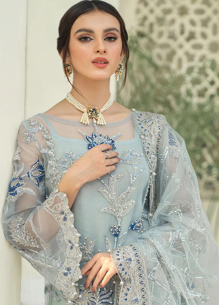 Andaz-e-Khas By Resham Ghar Embroidered Organza Suits Unstitched 3 Piece RG22AK FALAK - Luxury Collection