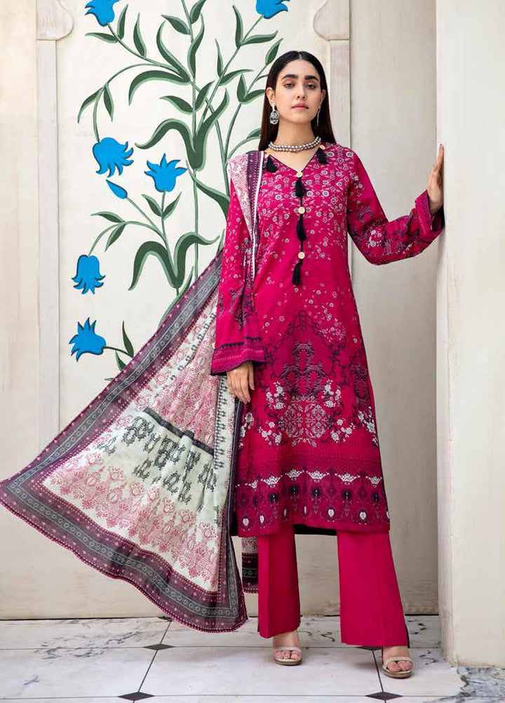 Angan By Banafsheh Printed Lawn Suits Unstitched 3 Piece BF21A 01 - Summer Collection