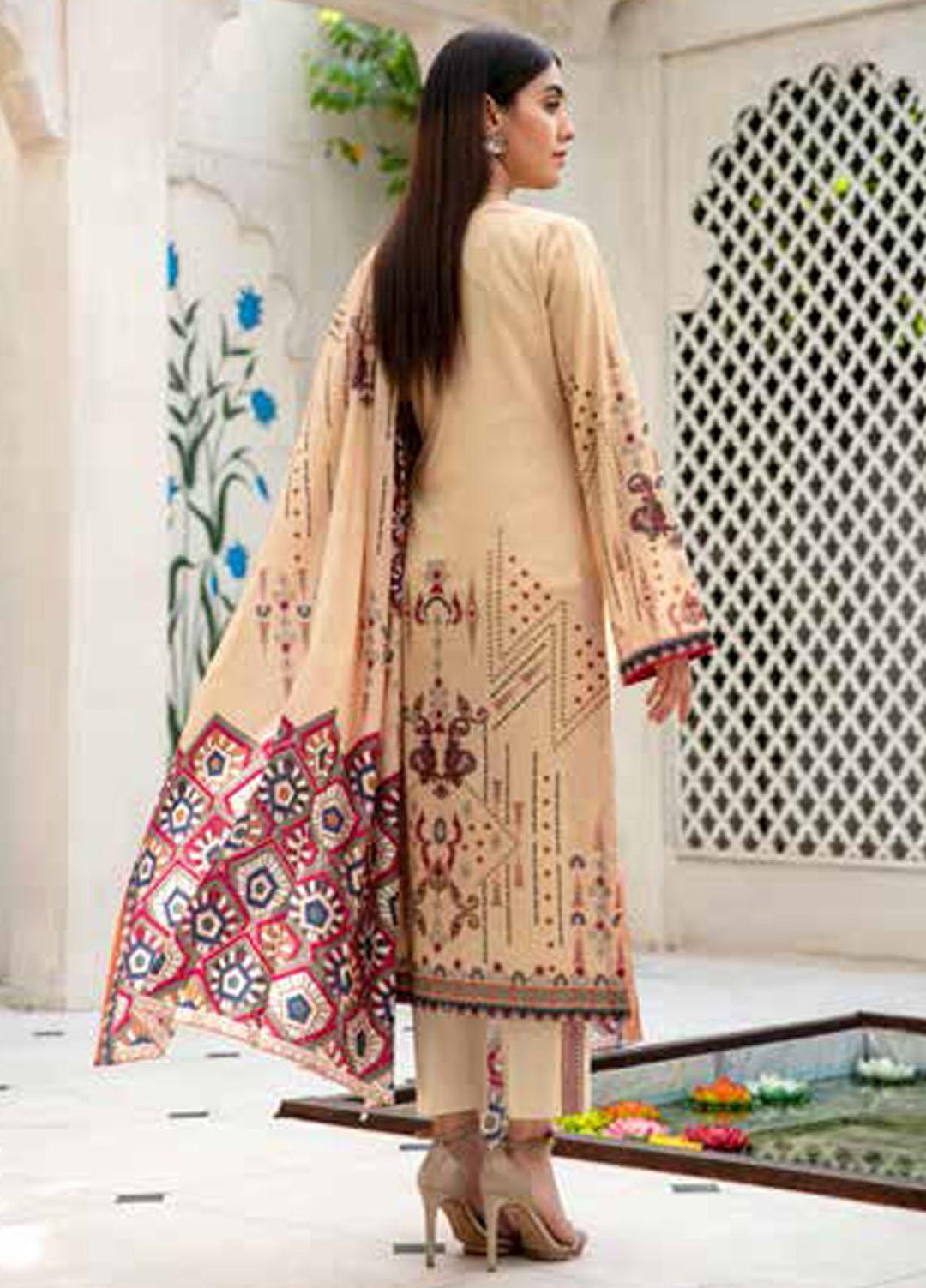 Angan By Banafsheh Printed Lawn Suits Unstitched 3 Piece BF21A 03 - Summer Collection