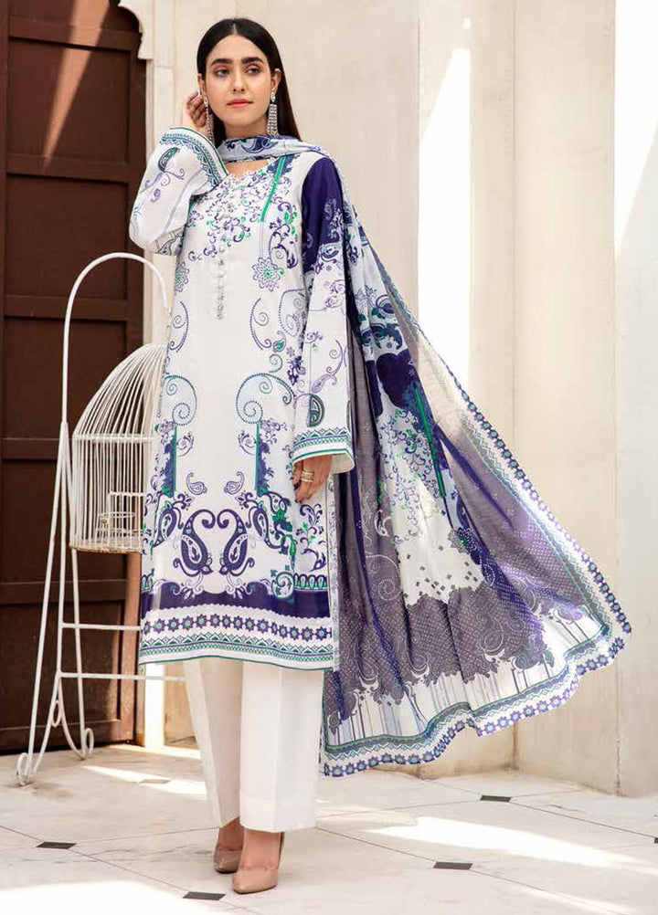 Angan By Banafsheh Printed Lawn Suits Unstitched 3 Piece BF21A 07 - Summer Collection
