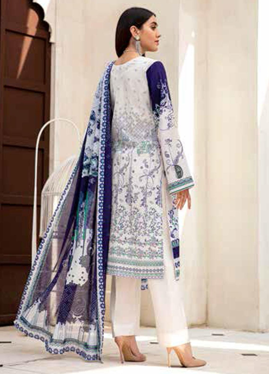 Angan By Banafsheh Printed Lawn Suits Unstitched 3 Piece BF21A 07 - Summer Collection