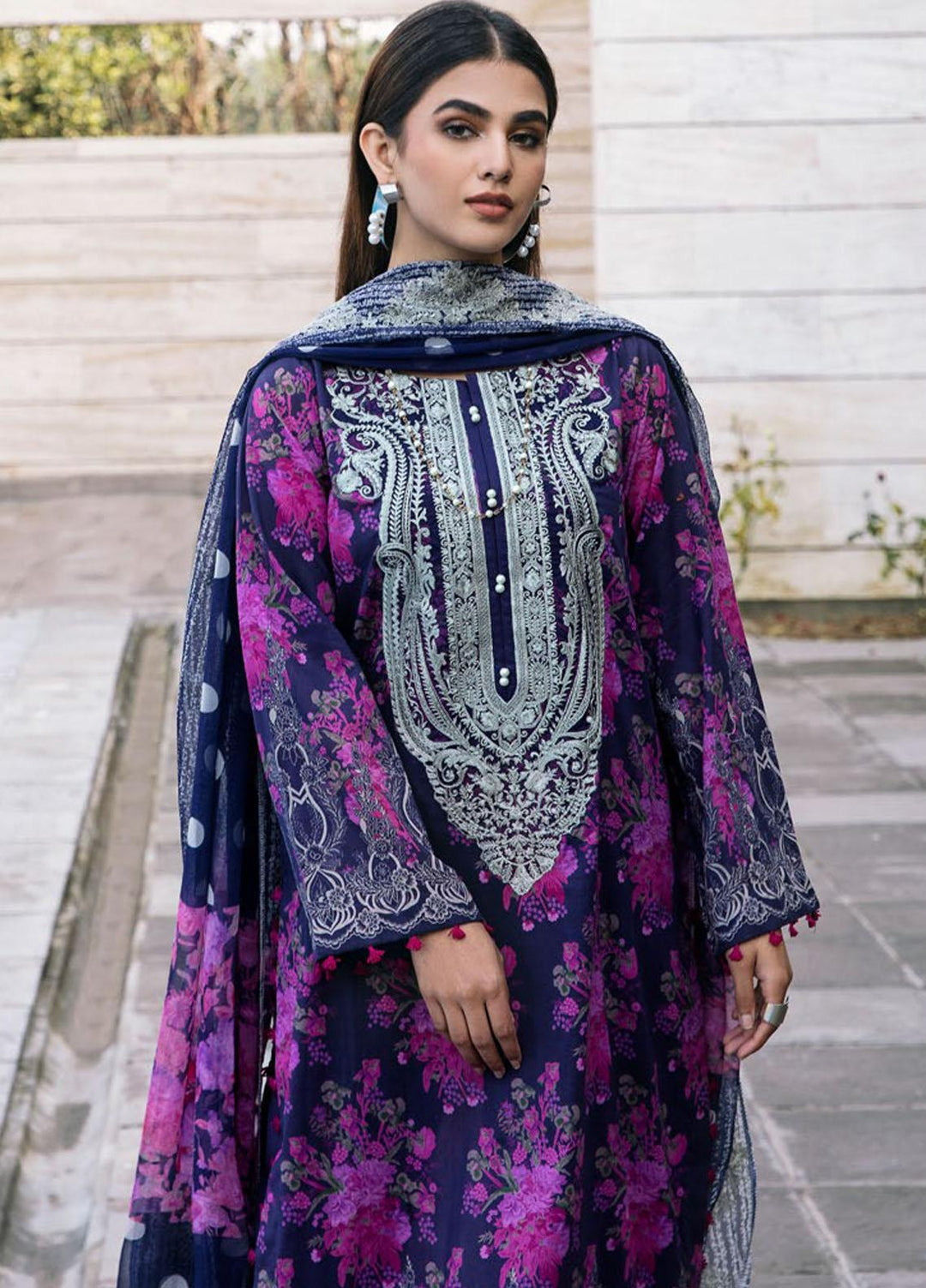 Aniiq By Charizma Embroidered Lawn Suits Unstitched 3 Piece CRZ23AQ AN-019 - Summer Collection