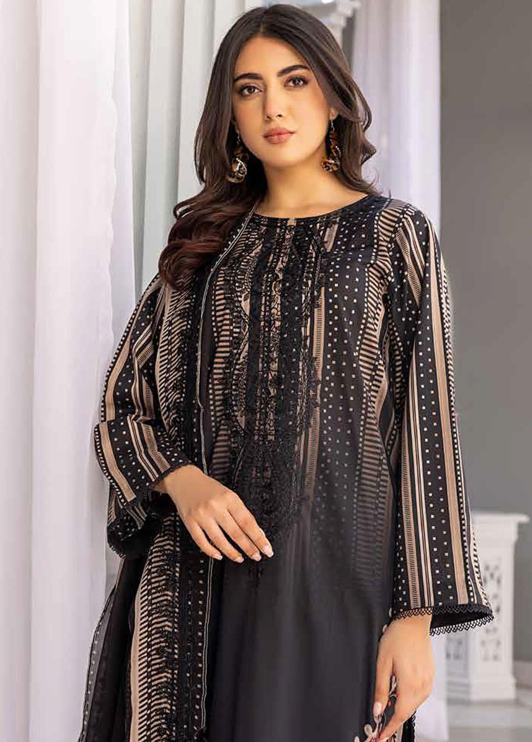 Aniq by Charizma Embroidered Lawn Suits Unstitched 3 Piece CRZ23-A3 AN-027 - Summer Collection