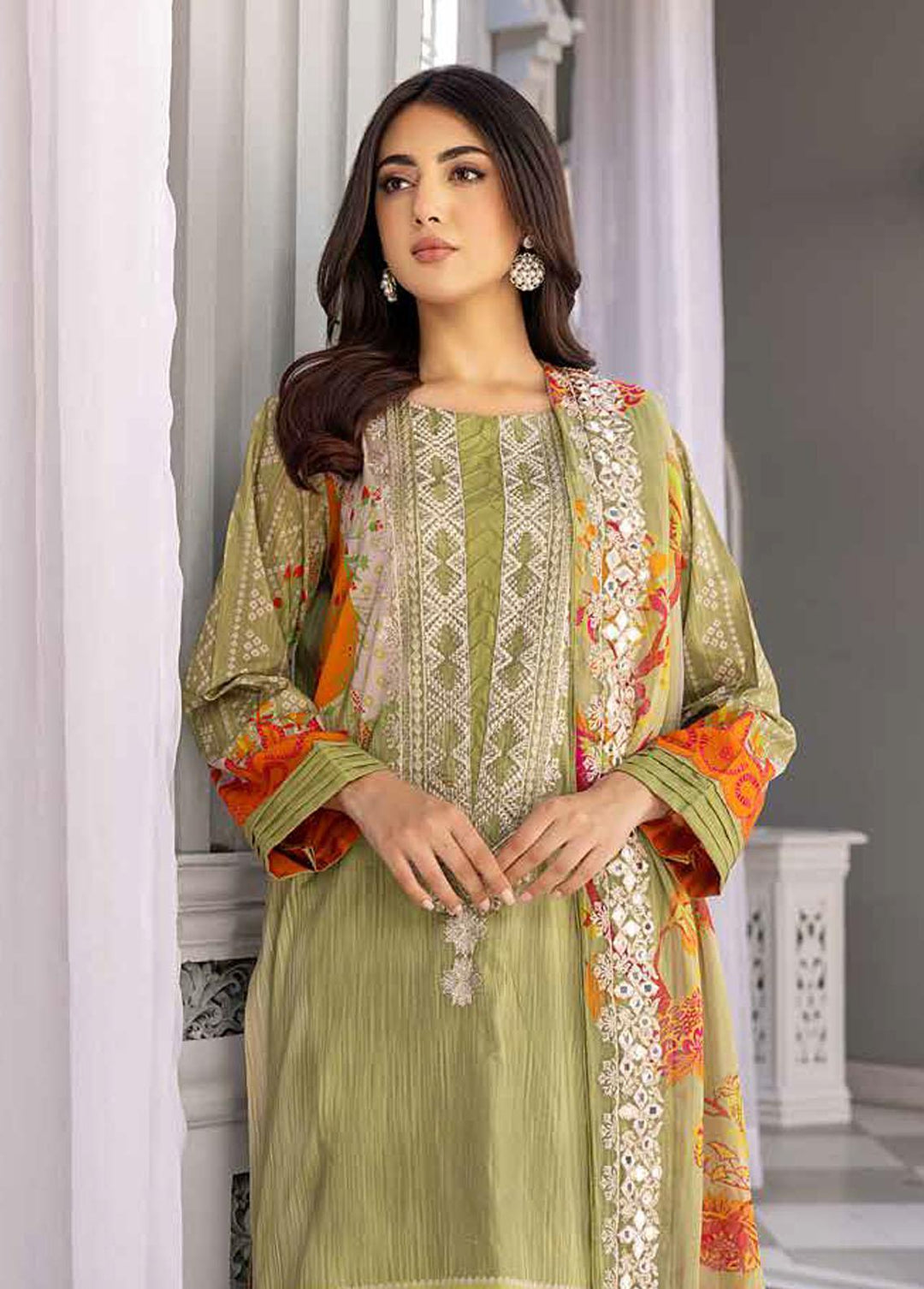 Aniq by Charizma Embroidered Lawn Suits Unstitched 3 Piece CRZ23-A3 AN-028 - Summer Collection