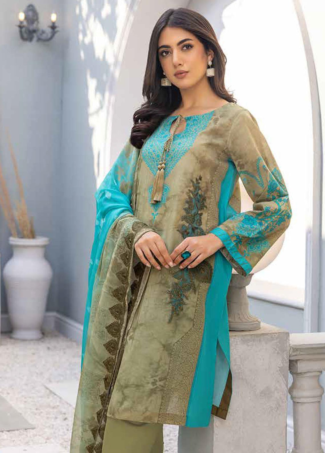 Aniq by Charizma Embroidered Lawn Suits Unstitched 3 Piece CRZ23-A3 AN-030 - Summer Collection