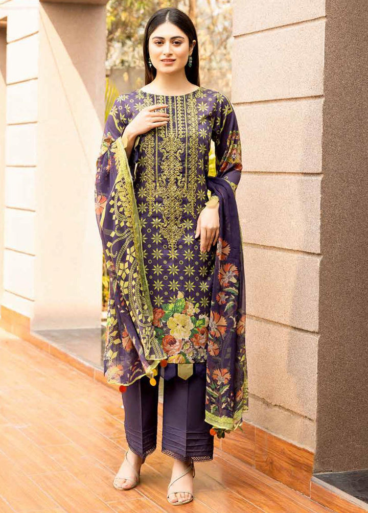 Aniq by Charizma Embroidered Lawn Suits Unstitched 3 Piece CRZ23-A3 AN-031 - Summer Collection