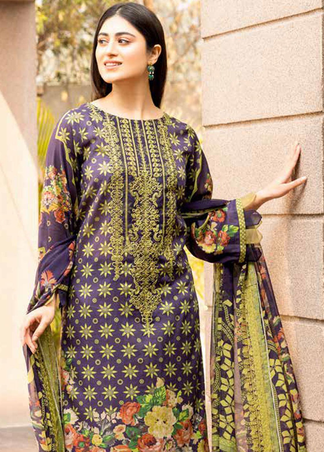 Aniq by Charizma Embroidered Lawn Suits Unstitched 3 Piece CRZ23-A3 AN-031 - Summer Collection