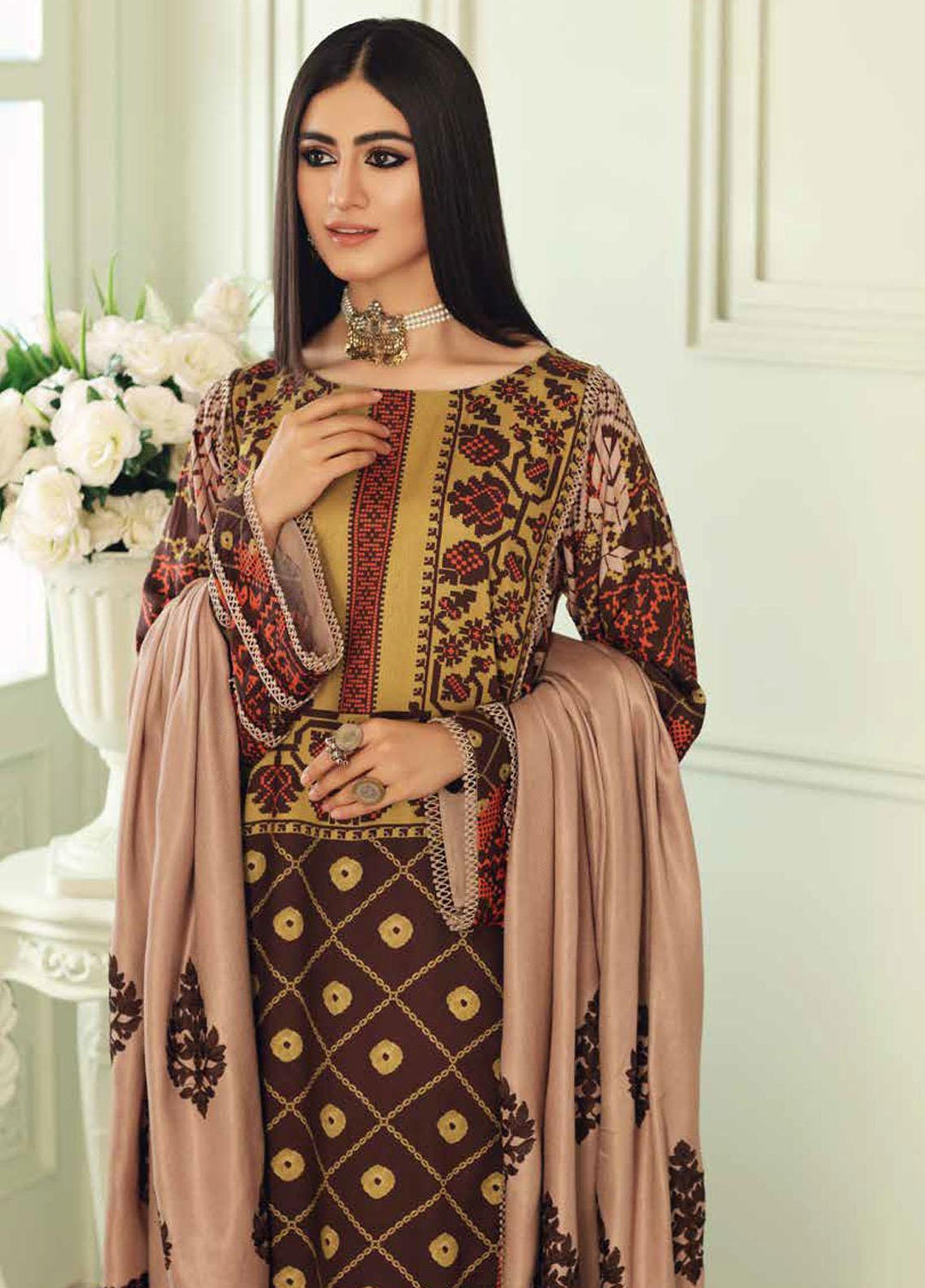 Charizma Embroidered Kotail Suits Unstitched 3 Piece CRZ21AK ANW-12 - Winter Collection