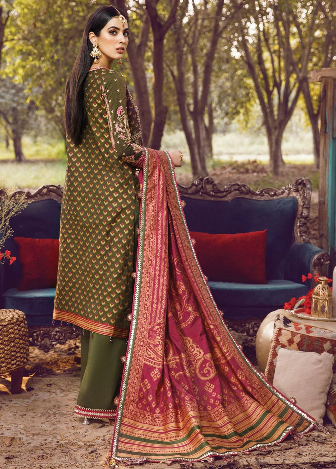 Ankara By Anaya Embroidered Linen Suits Unstitched 3 Piece AKC22LN AEL22-02 Nour - Winter Collection