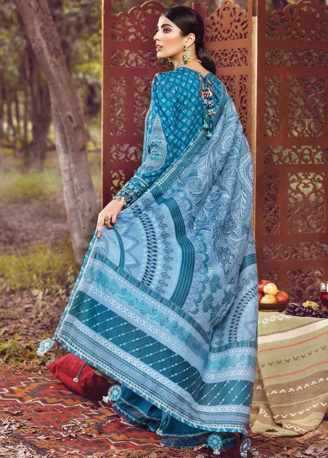 Ankara By Anaya Embroidered Linen Suits Unstitched 3 Piece AKC22LN AEL22-04 Farah - Winter Collection